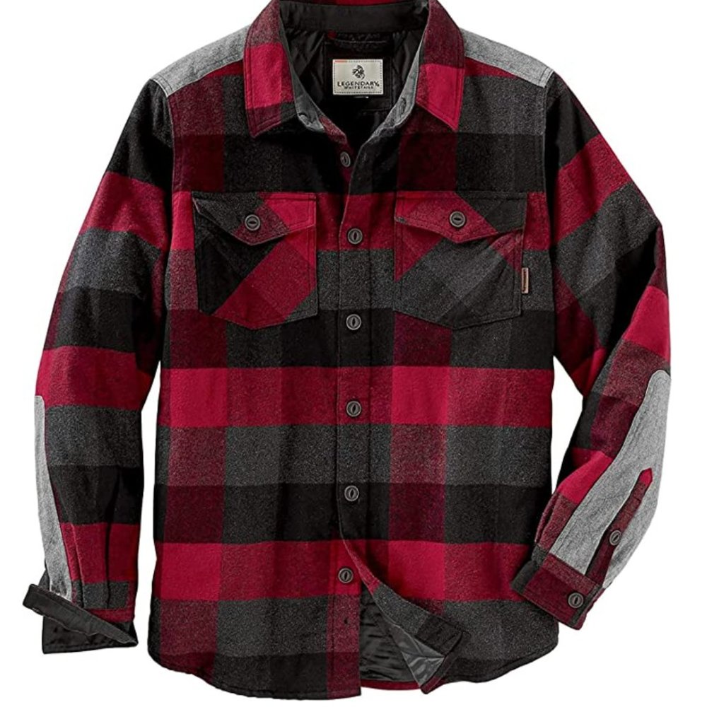Legendary Whitetails Red and Black Plaid Shirt Jacket